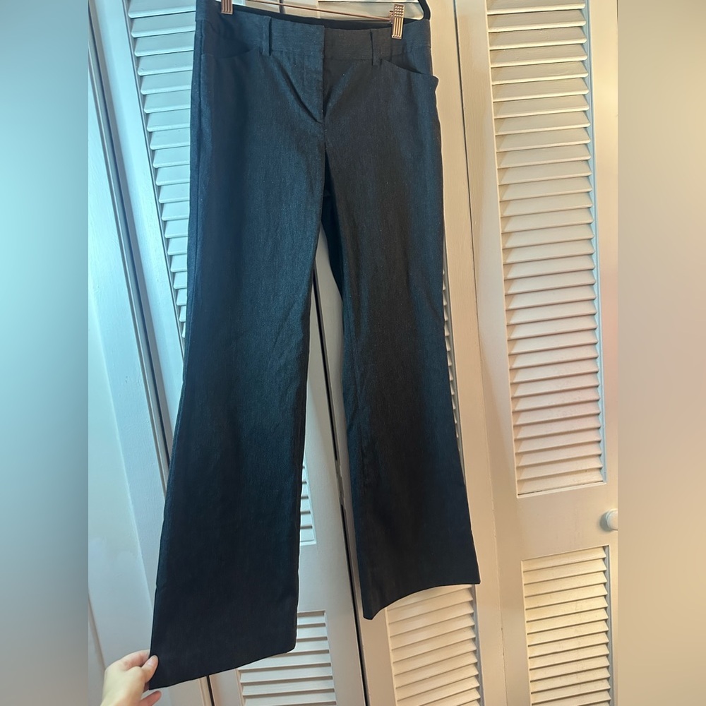 Express Editor Pants – Dark Charcoal Denim Trouser - Size 4R Y2K - Picture 8 of 8